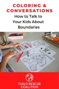 coloring and conversations pinnable image